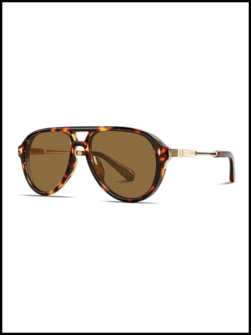 Retro Gold Aviator Sunglasses Tangle Free Polarized UV Protection Unisex
